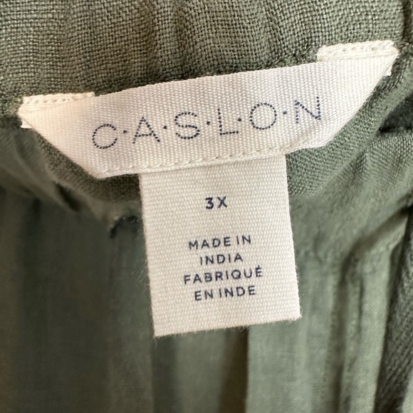 Caslon 100% Linen Pull on Style Tulip Hem Pants Sz 3X - Picture 10 of 11